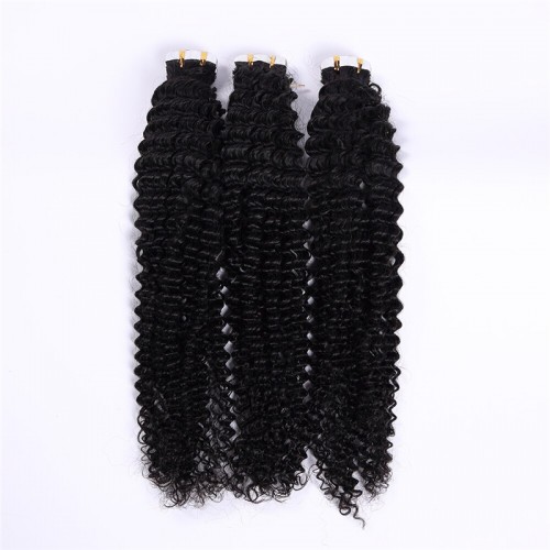 Human Hair Tape In Extensions Kinky Curl（20pcs/set） | Human Hair Wig | Lace Front